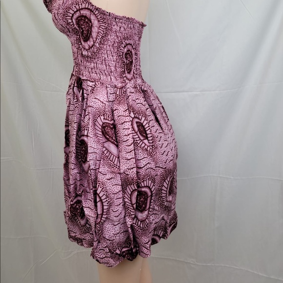 NWOT Mini Bubble African Print Dress - Picture 8 of 8
